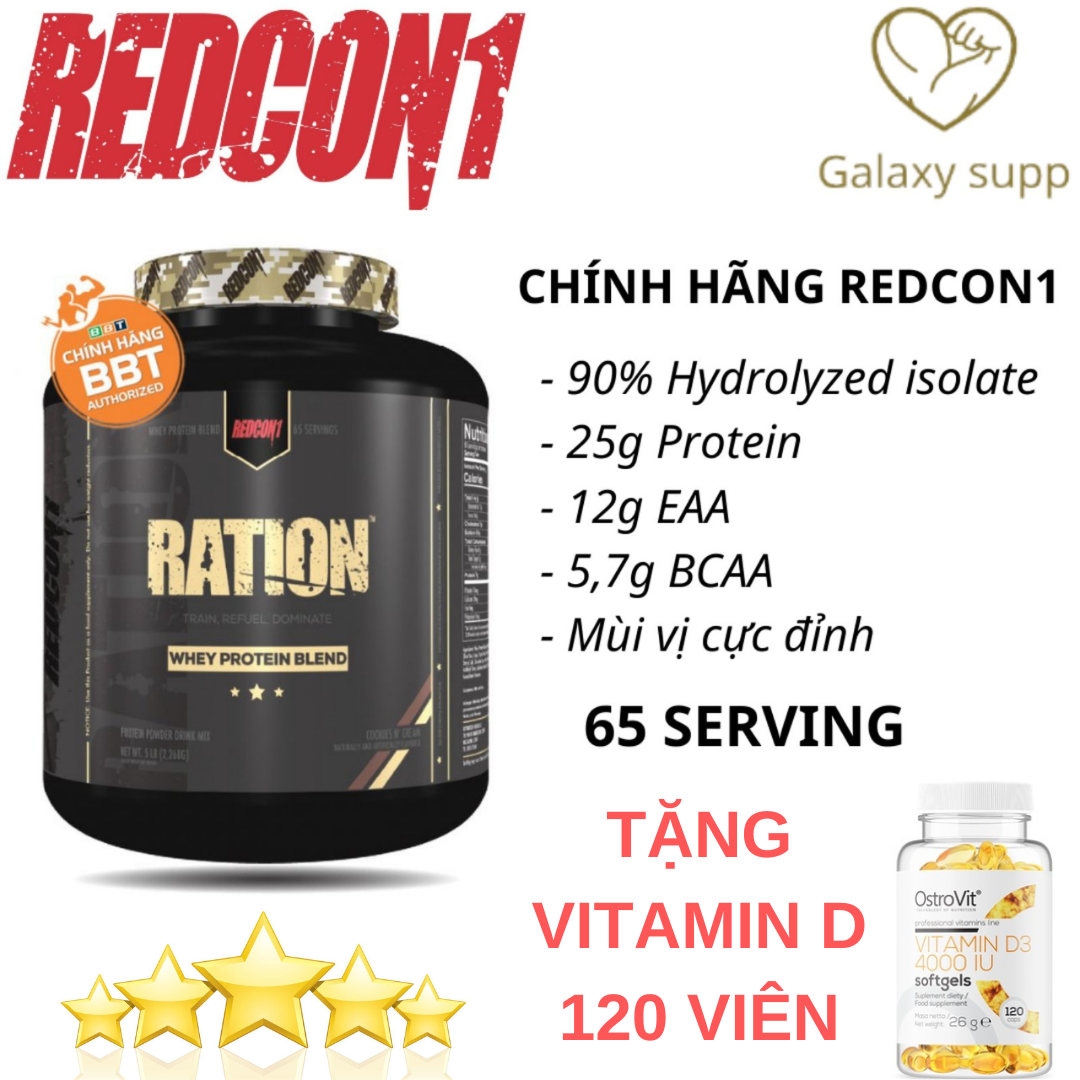 Redcon1 ration whey protein hydrolyzed tăng cơ giảm mỡ đẳng cấp 65 serving