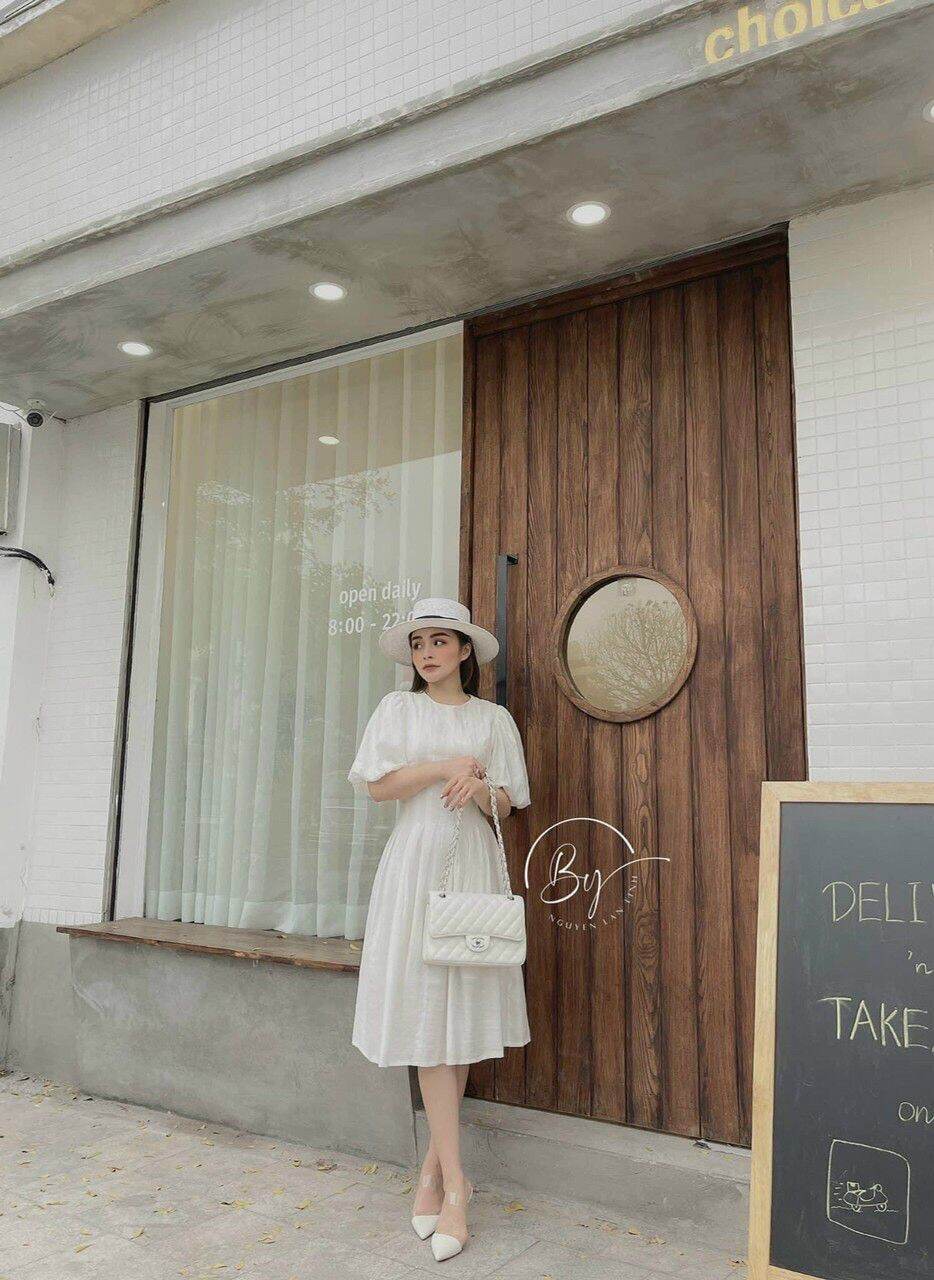 ĐẦM XÒE XẾP LY EO TAY BÍ