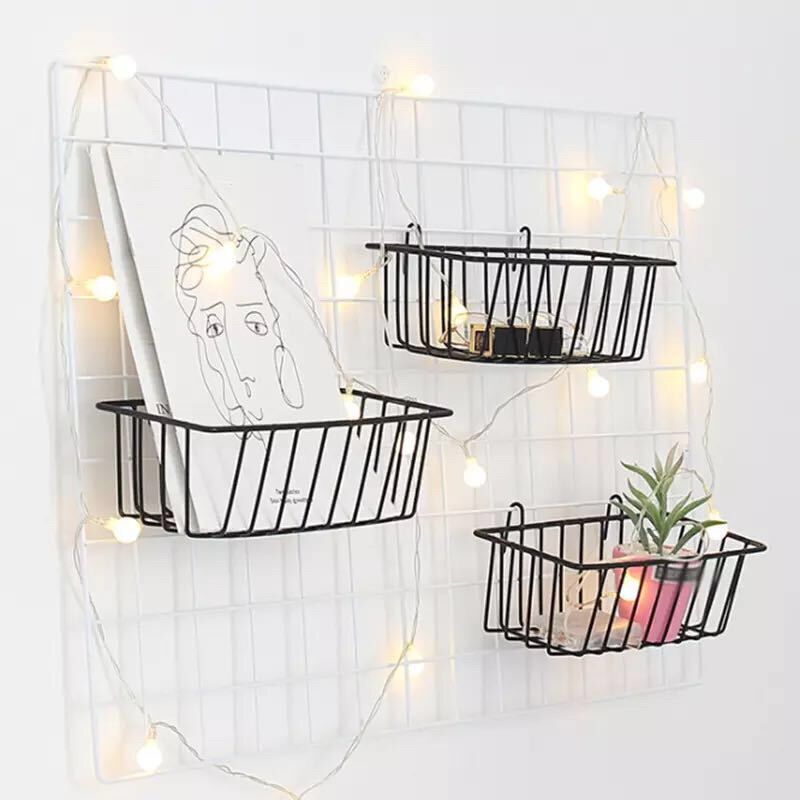 Giỏ lưới treo khung lưới đa năng - decor