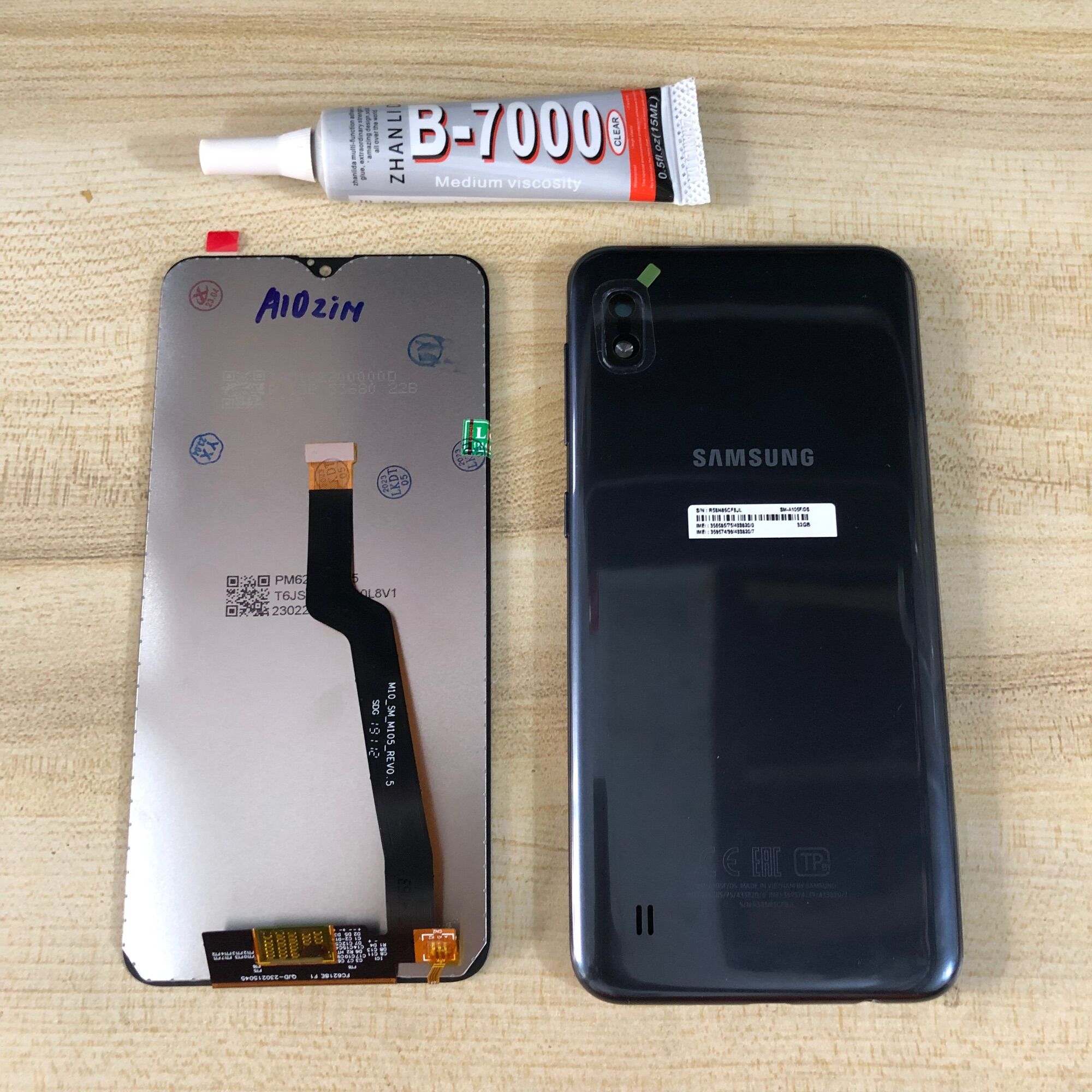 Combo Bộ Vỏ + Màn Hình Samsung Galaxy A10 Zin  Tặng Túyp Keo