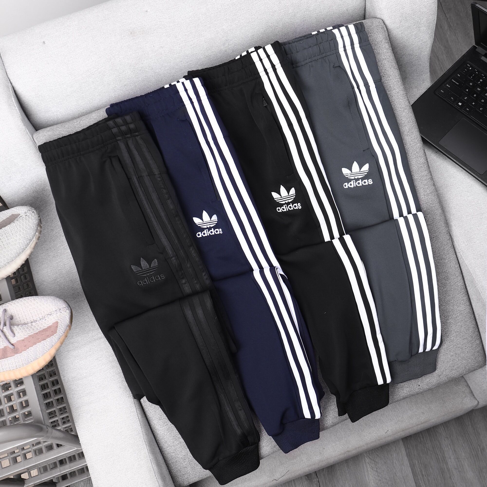 [3-5/8 Hoàn Tiền 25%]Quần Jogger Adidass poly 2 da xịn full tem tag chuẩn hãng