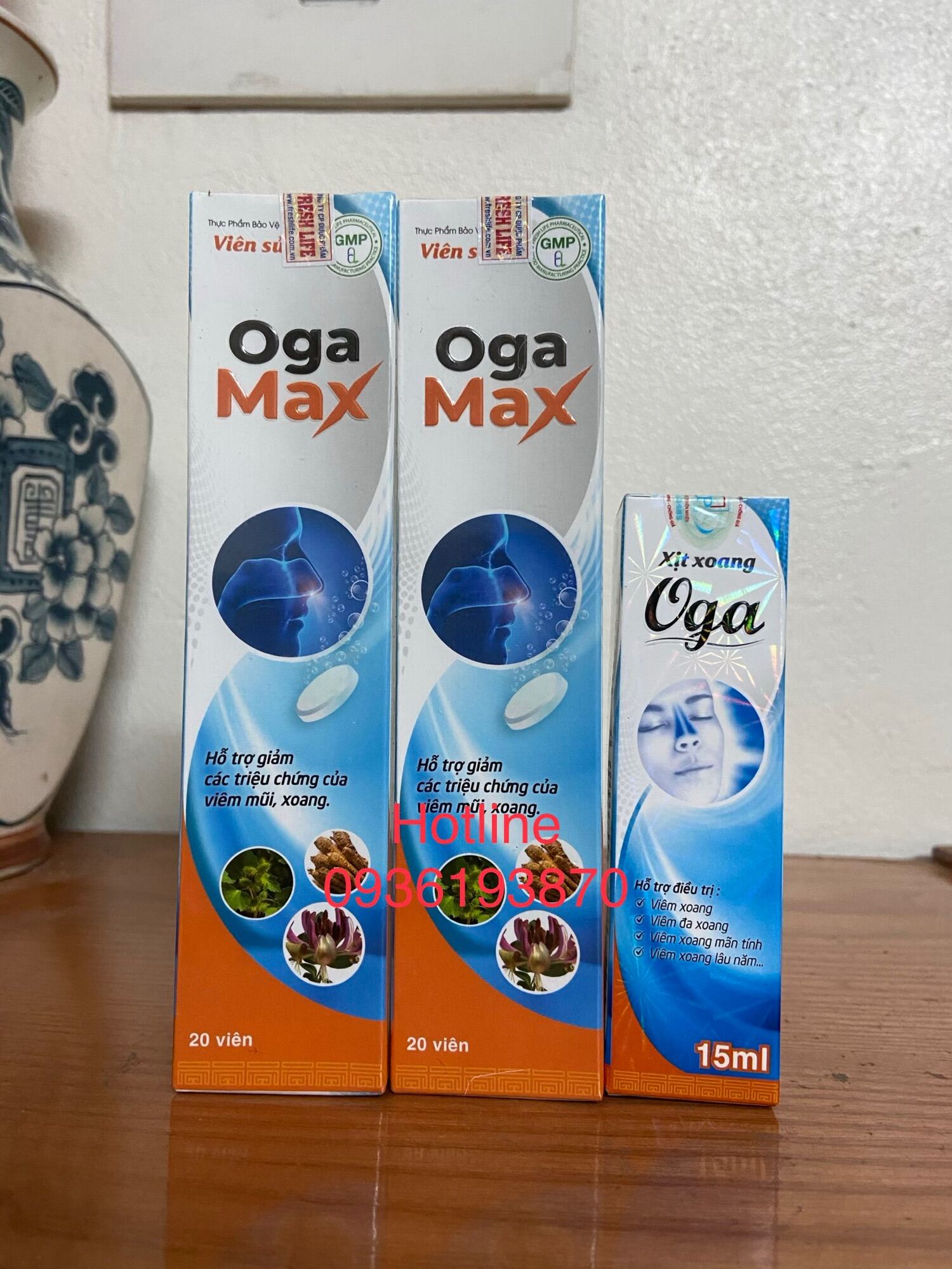 Viên Sủi Oga Max - 2 Sủi Oga Max Tặng 1 Xịt