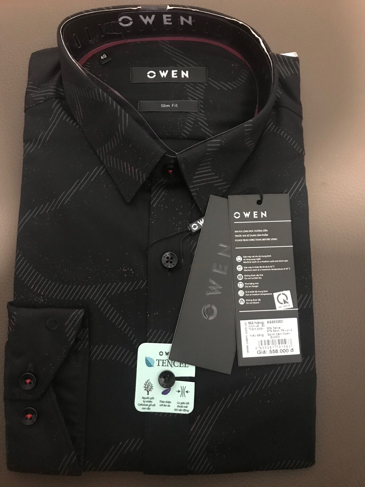 Áo sơ mi nam dài tay owen chính hãng mẫu mới