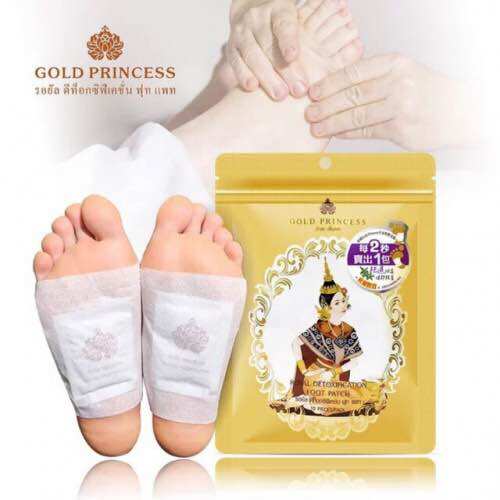 Bịch 10 Miếng Dán Thải Độc Chân Gold Princess Royal Thái Lan