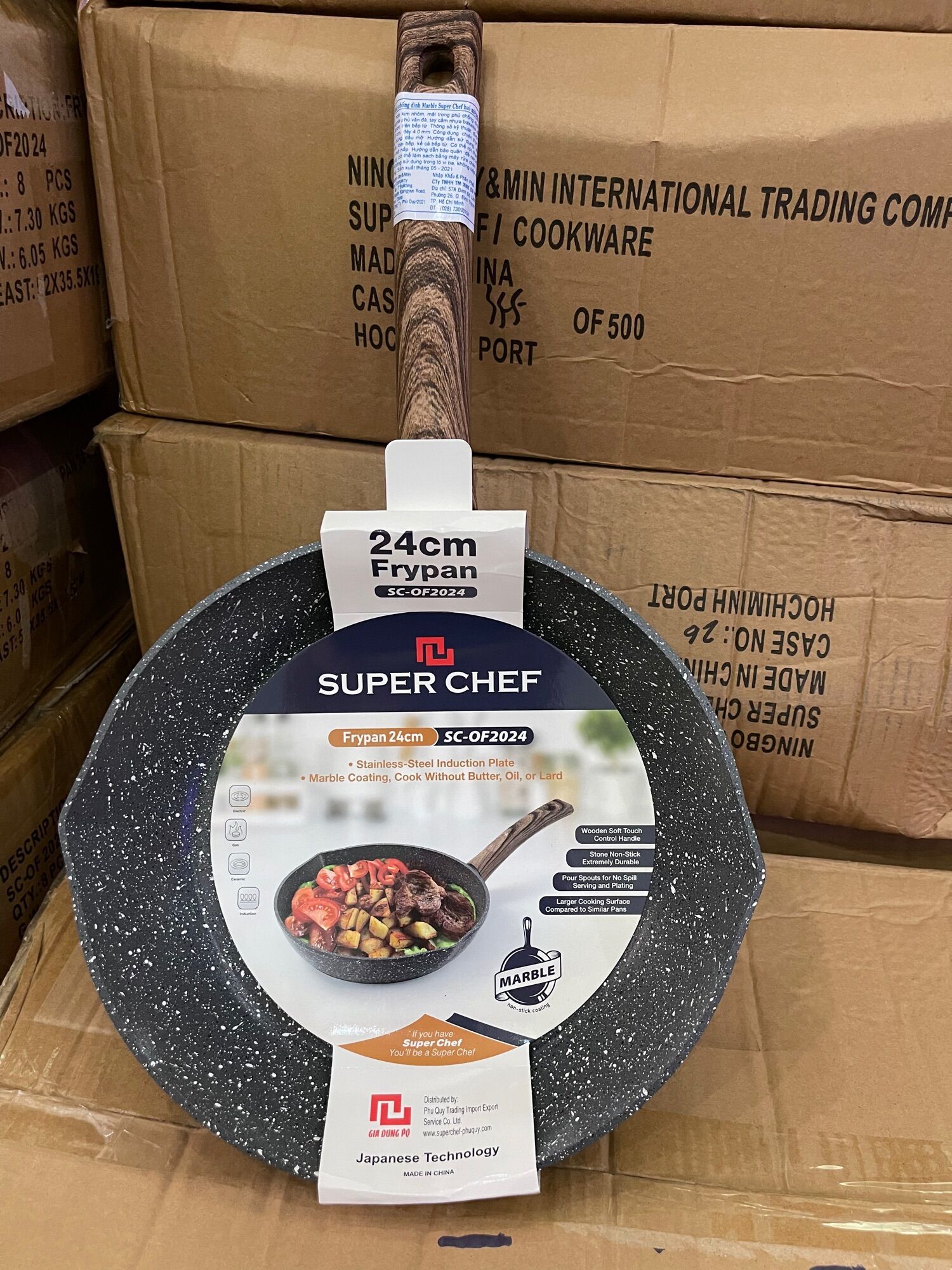 👍💁 CHẢO VÂN ĐÁ SUPER CHEF SIZE 24cm ĐÁY TỪ 👍