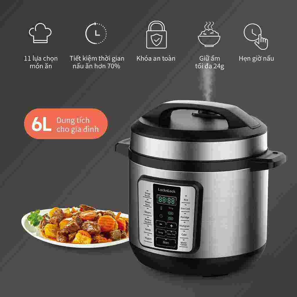 Nồi áp suất điện tử Lock&Lock 6L