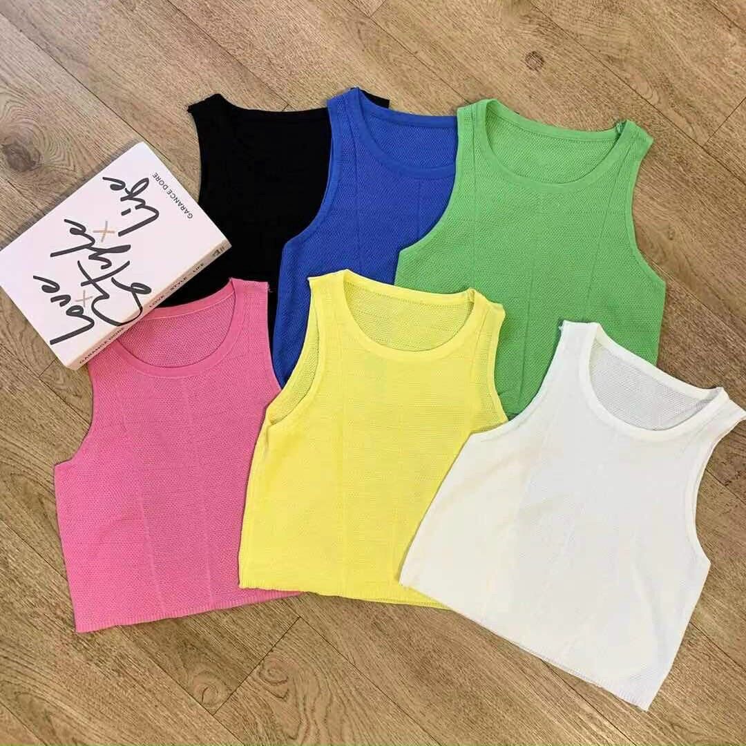 Áo ba lỗ nữ chất len mỏng croptop ulazang phong cách HQ