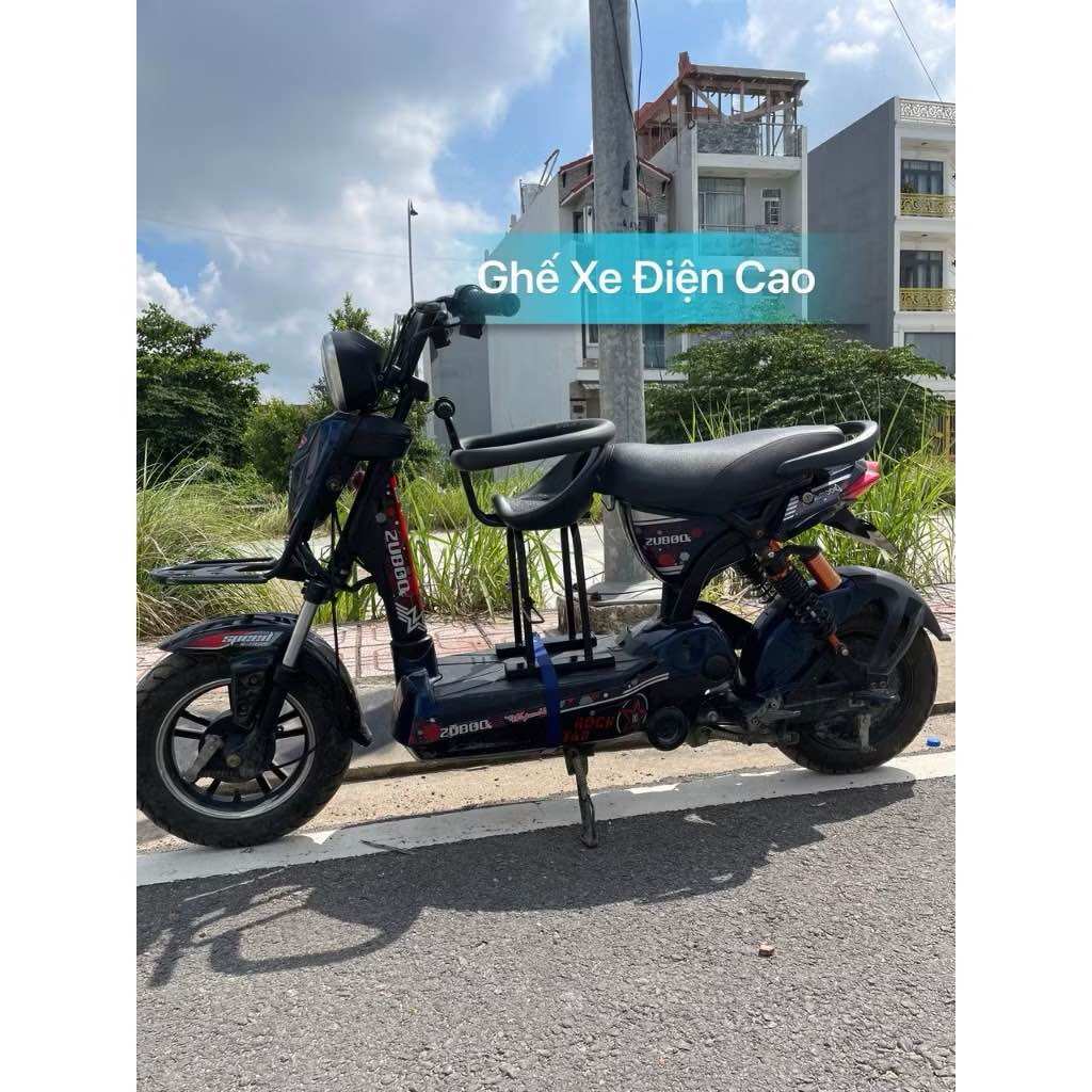 Ghế ngồi xe điện- Xe đạp điện kèm dây đai cho bé từ 1 đến 5 tuổi, dưới 28kg.