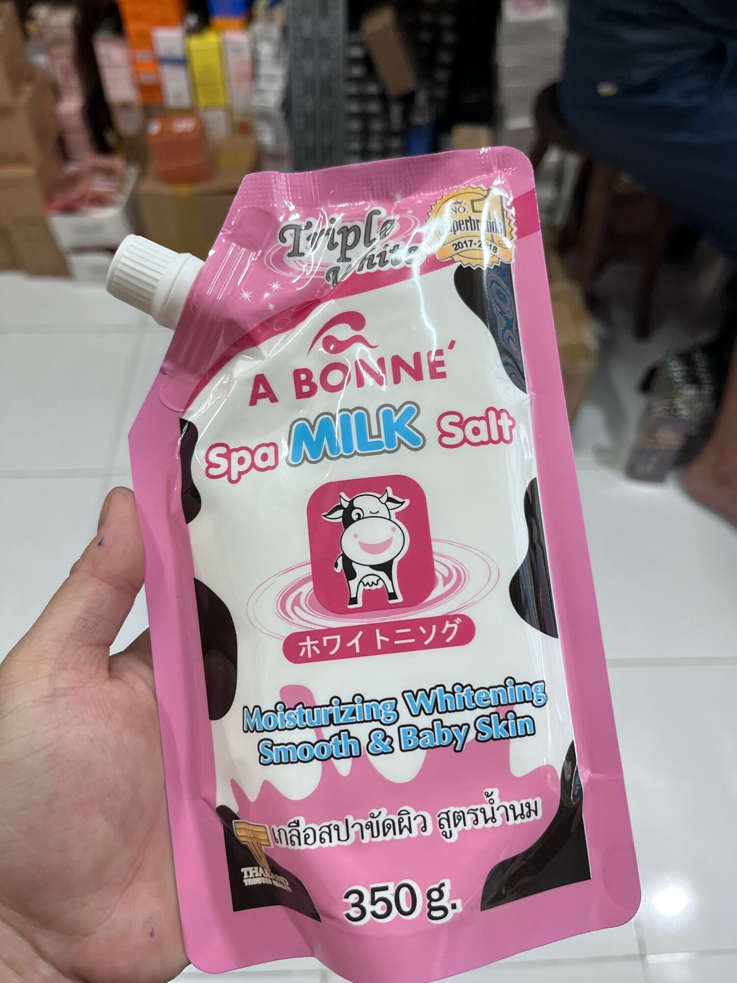 Muối tắm sữa bò tẩy tế bào chết A Bonne Spa Milk Salt 350g Thái Lan