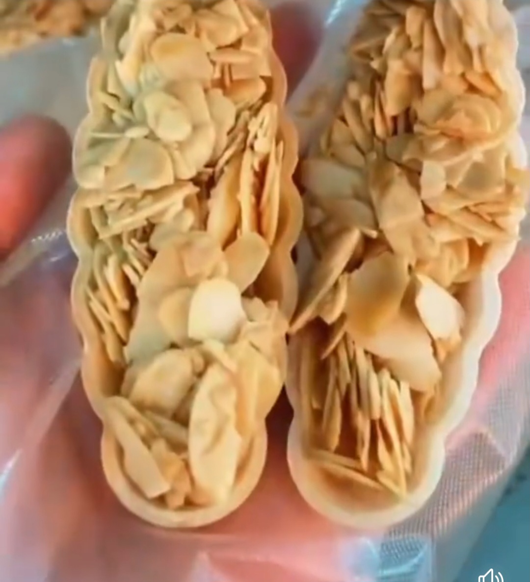 500g bánh thuyền hạnh nhân siêu ngon, thích hợp ăn kiêng, bánh kẹo Tết