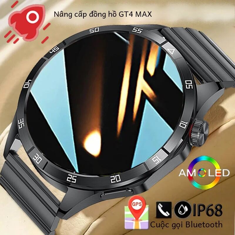 Đồng hồ thông minh nam Huawei Gt4 Max 2024 có Gps Nfc Ip68 Theo dõi nhịp tim chống nước Theo dõi huy