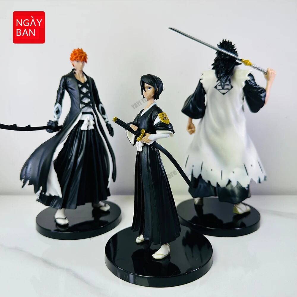 3 Cái/bộ Bleach Anime Nhựa Pvc Nhân Vật - Kurosaki Ichigo & Kuchiki Rukia Sưu Tập Đồ Chơi Mô Hình Dành Cho Người Hâm Mộ Và Nhà Sưu Tập