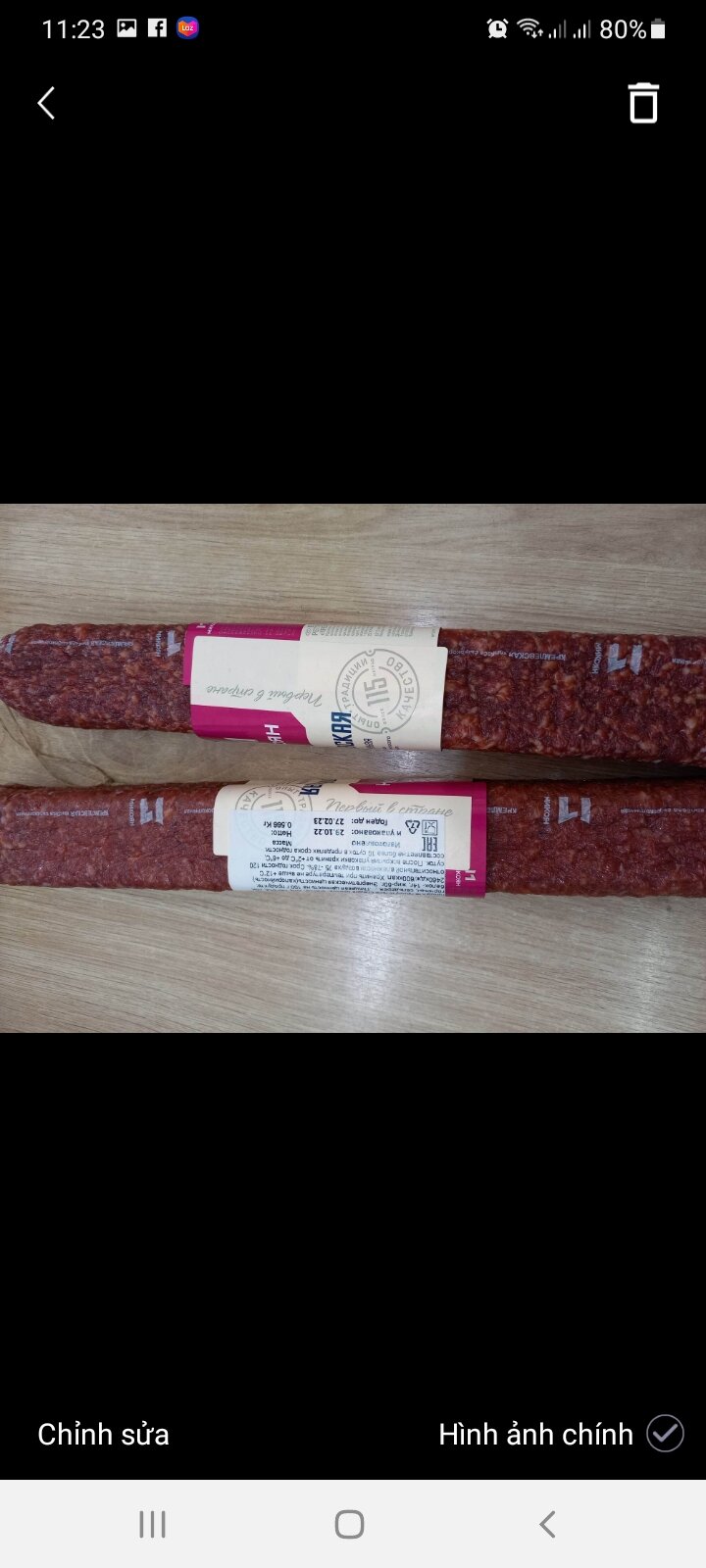 Salami/xúc xích cổ điển hun khói khô Mikoyan(Микоян) 1 cây nhập khẩu Nga