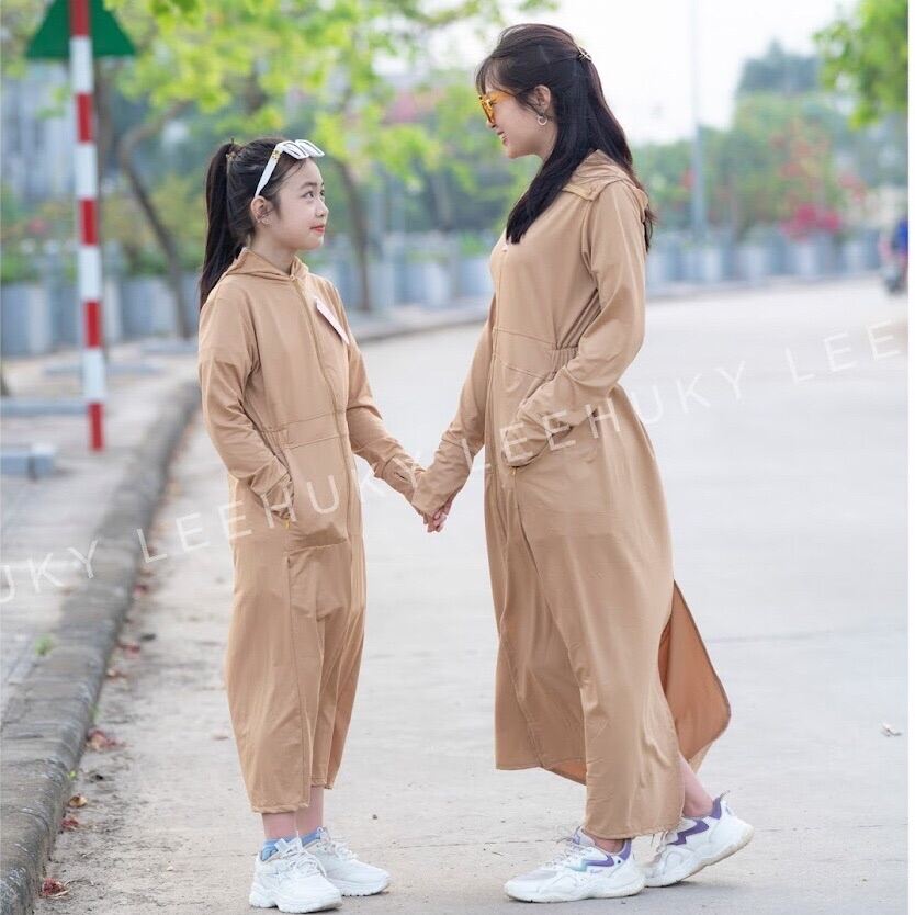 Áo Chống Nắng Nữ Toàn Thân Cao Cấp Vải Cotton Thun Lạnh Siêu Mát