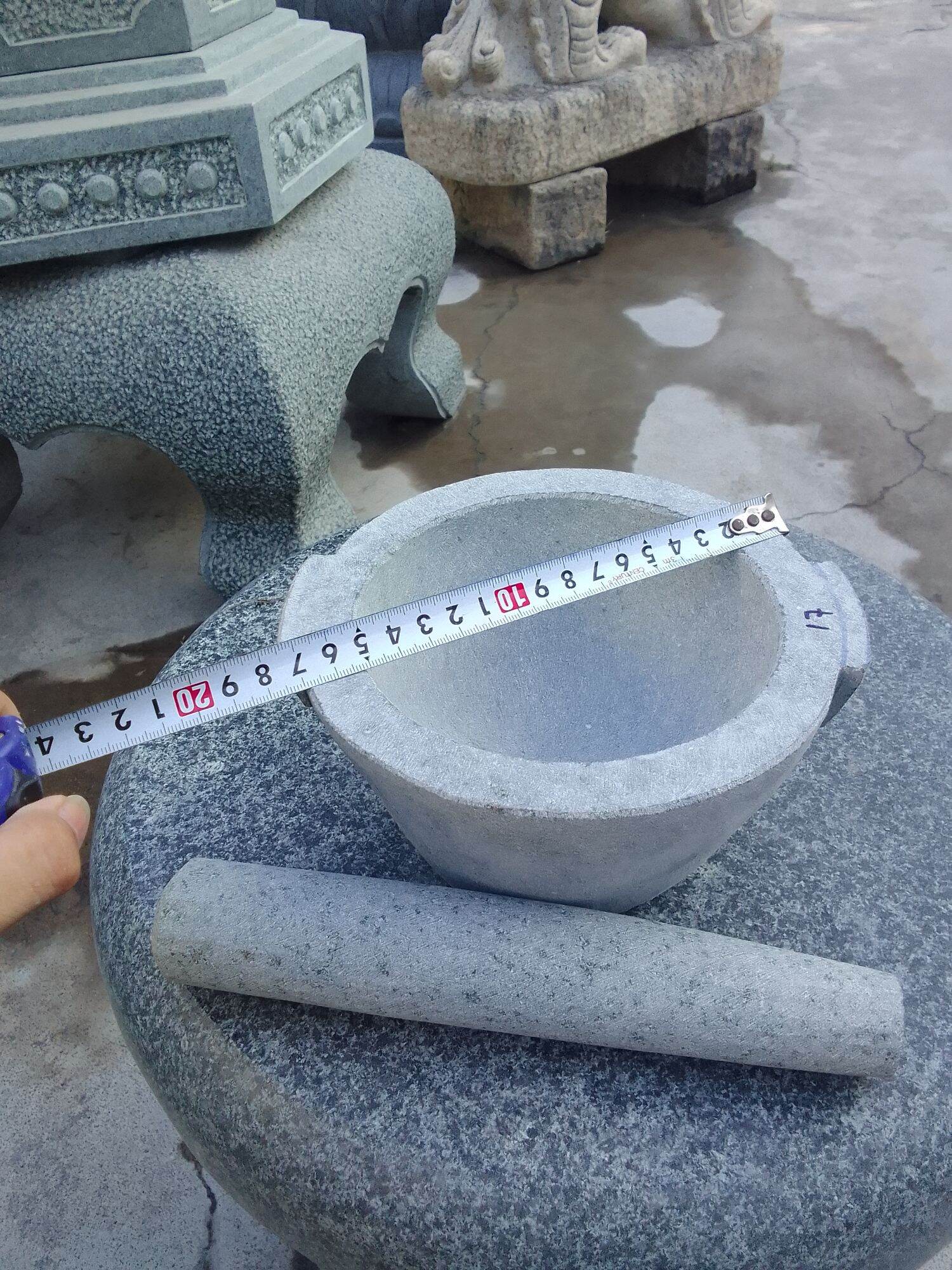 cối và chày đá kích thước 17cm