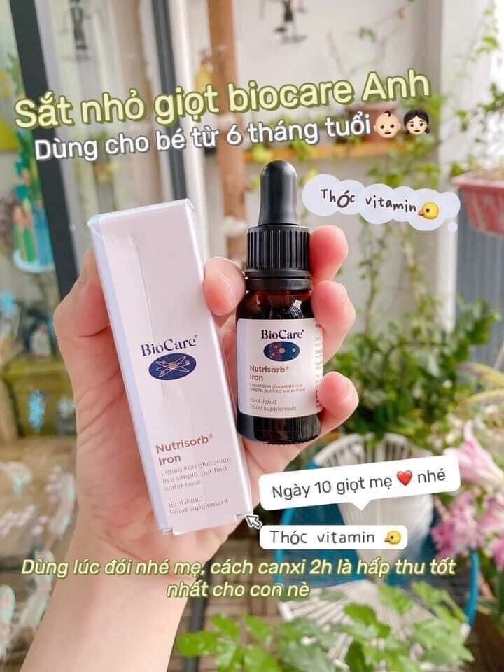 Sắt nước biocare dạng nhỏ giọt cho bé từ sơ sinh