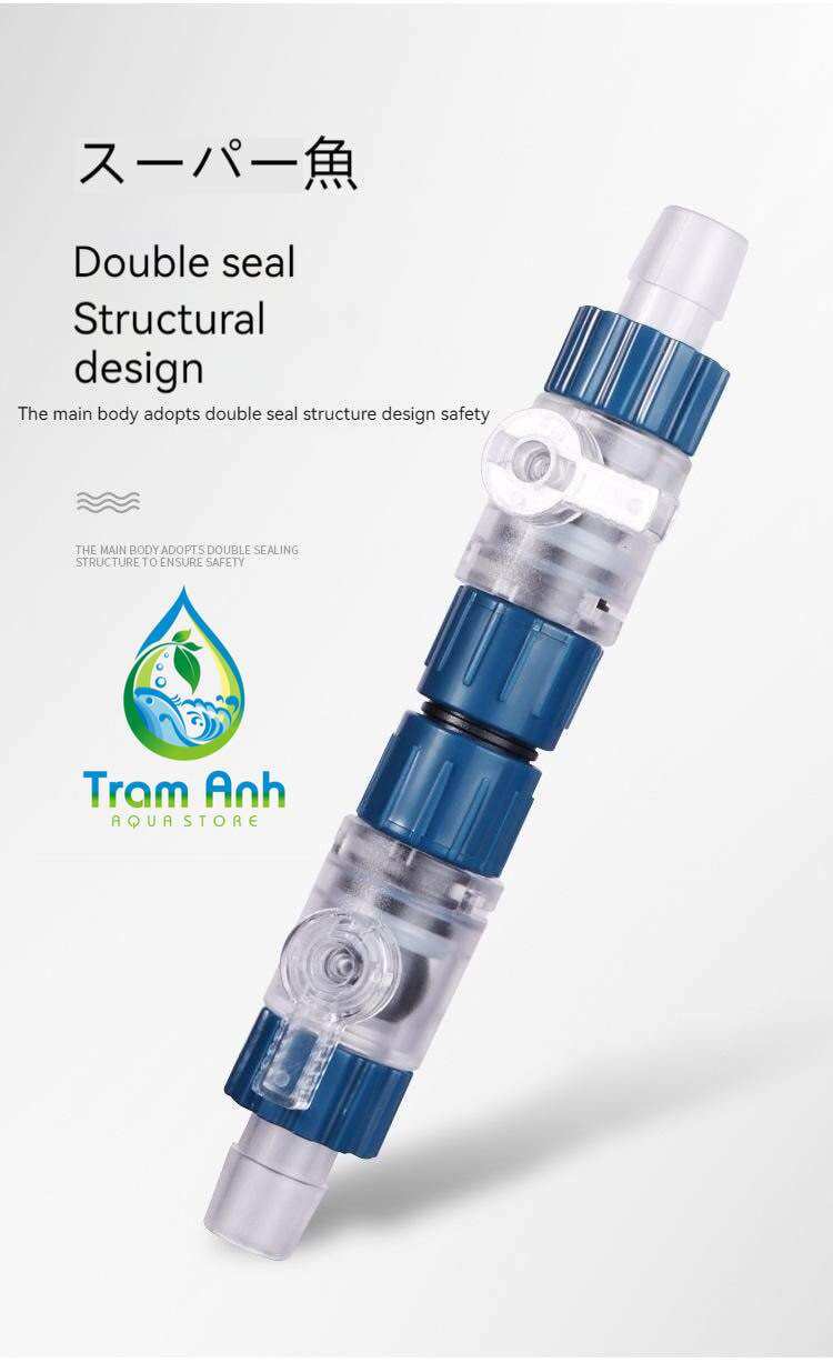 Van khoá đôi marine- doubletap - van nước cho bể cá - thuỷ sinh
