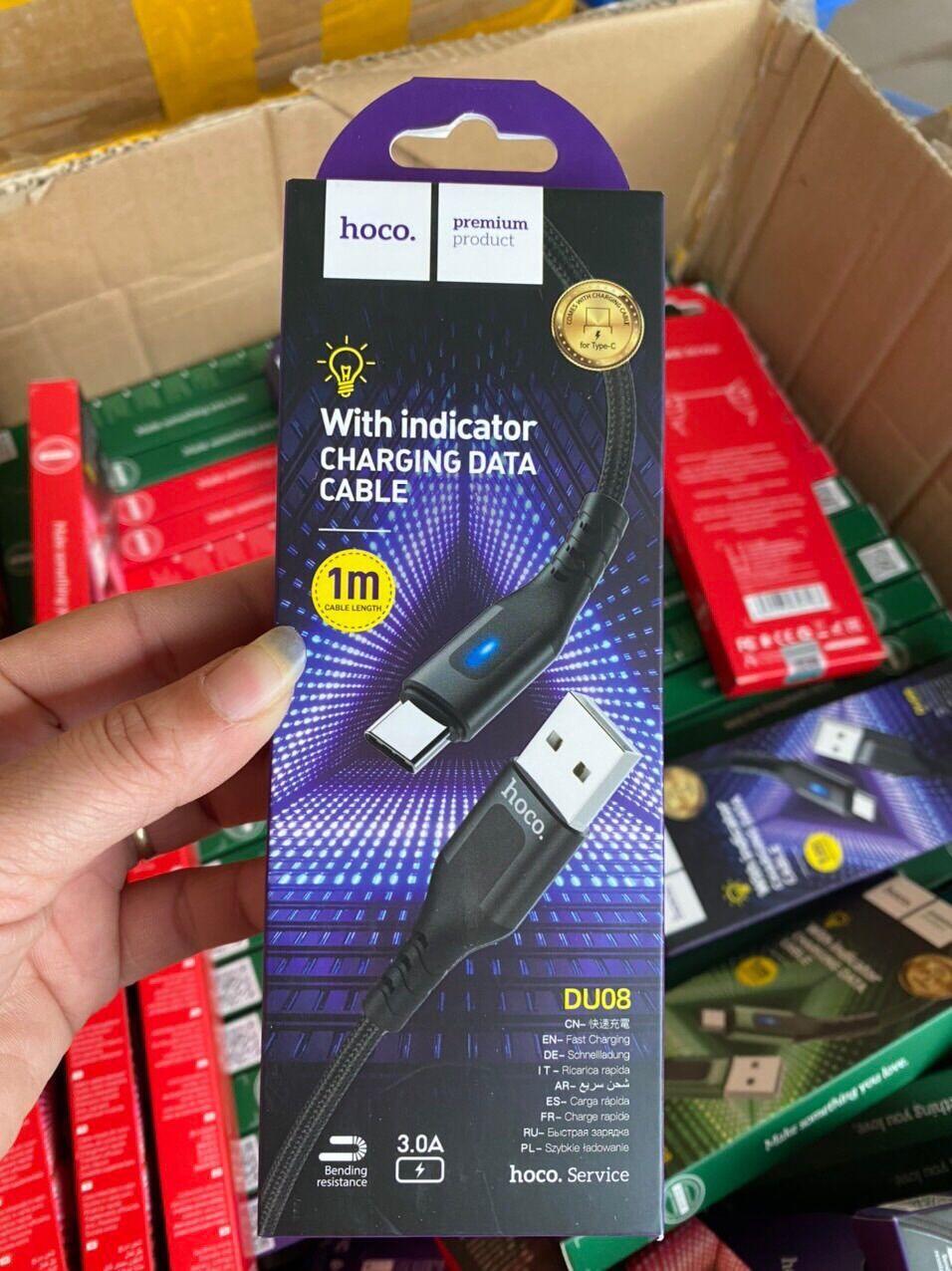 Dây sạc hoco dành cho máy iphone, samsung, oppo
