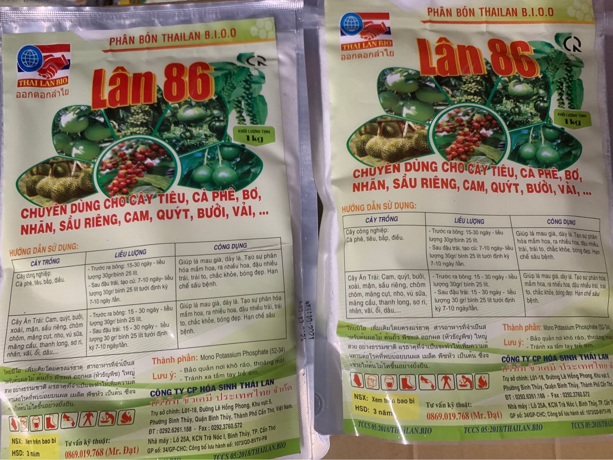 Lân 86 gói 1kg của thái lan bio