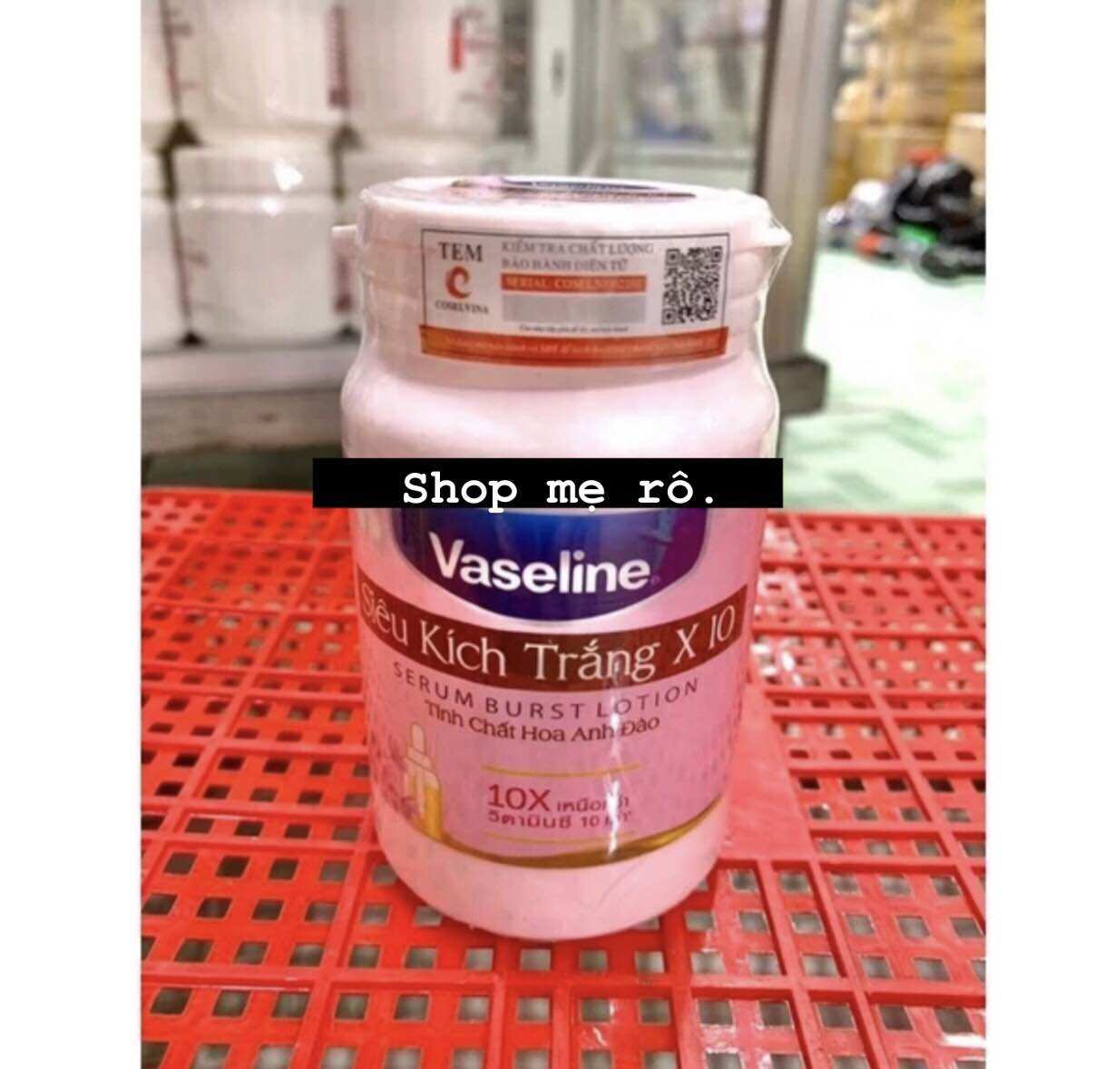Kem siêu kích trắng x10 vaseline Thái Lan ngày và đêm hủ 250g