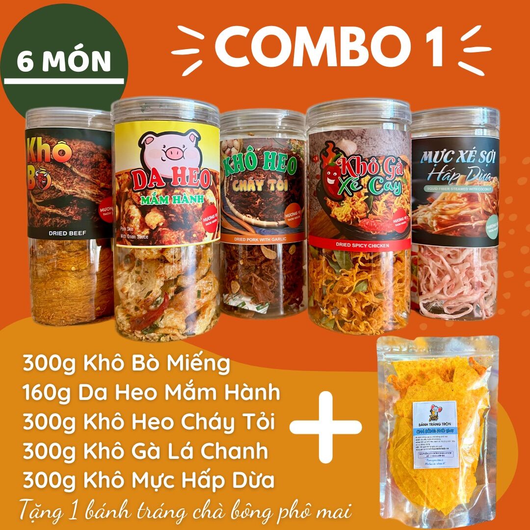 5 món khô thịt ăn vặt lon pet siêu rẻ siêu ngon