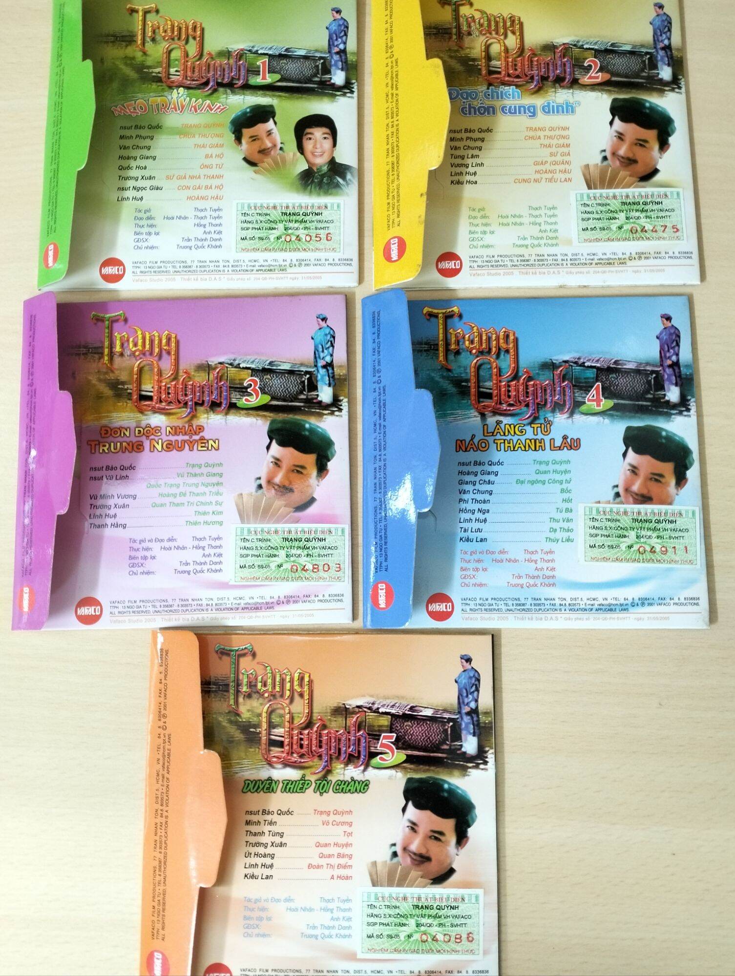 Bộ 5 đĩa CD cải lương - Trạng Quỳnh ( đĩa xanh )