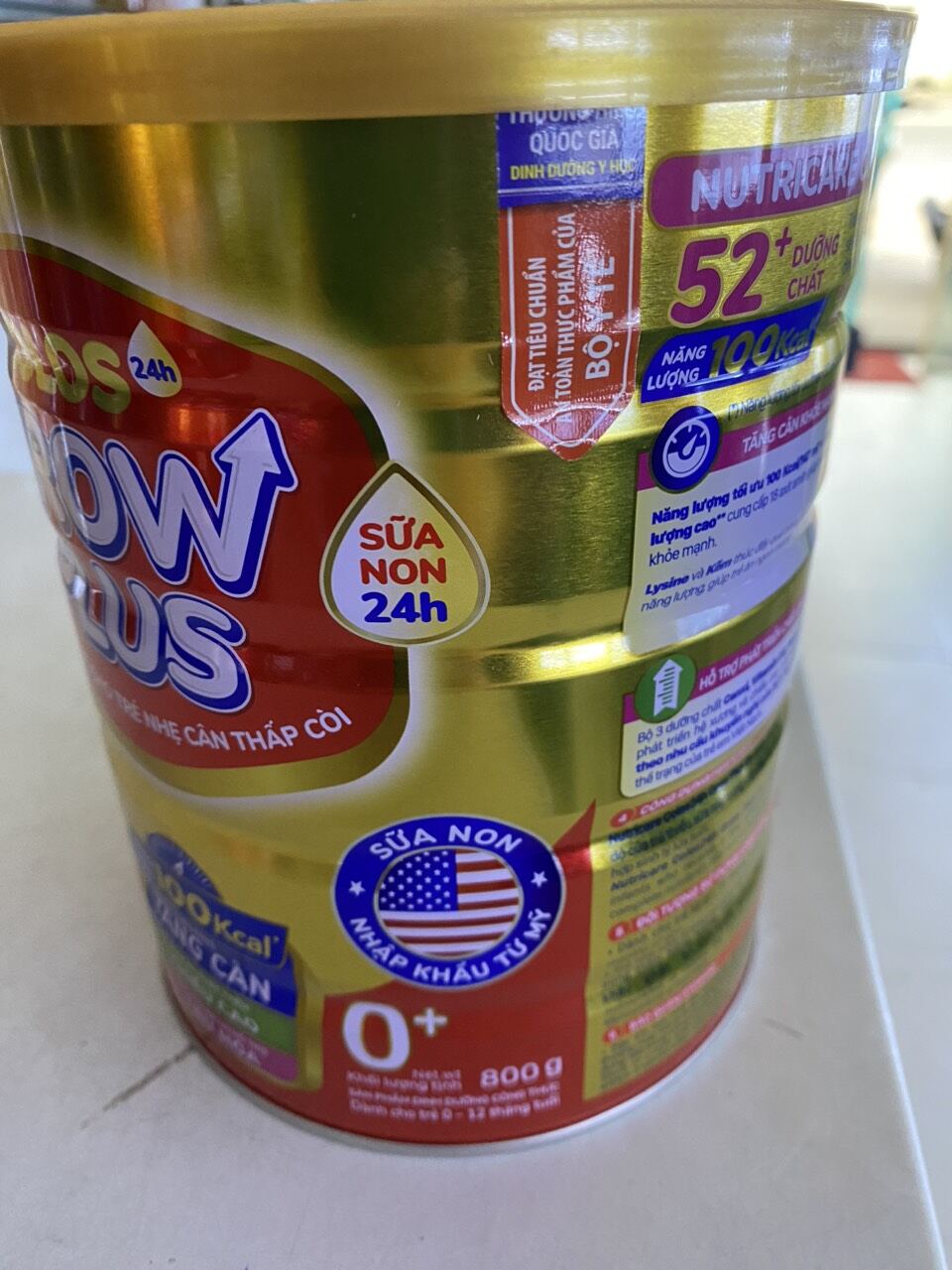 Colos. Grow Plus Sữa non 24h   0+ loại 850g ( Date mới hàng đẹp)