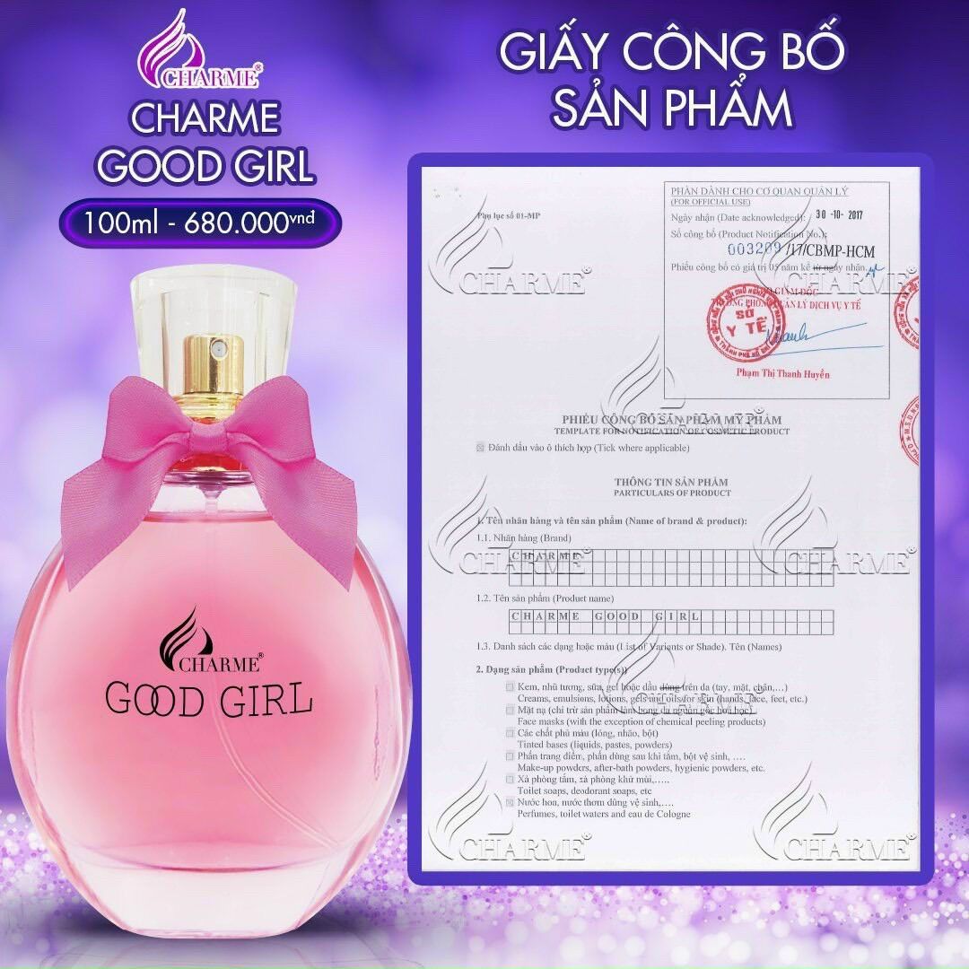 Nước hoa good girl 100ml - chiết 10ml nhãn dài kèm hộp