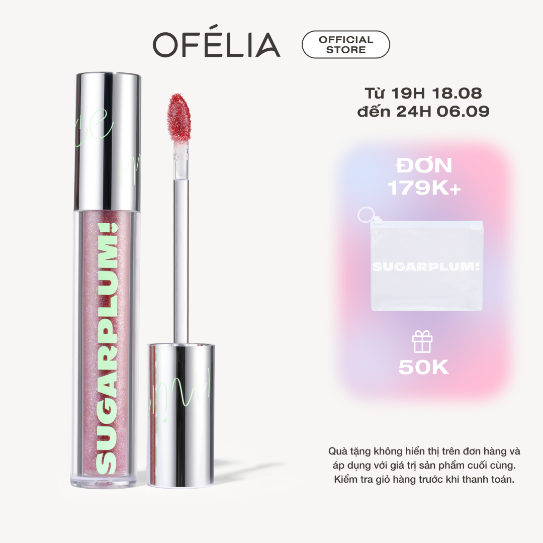 Son nhũ bóng sugarplum mintyice sparkling gloss thuần chay