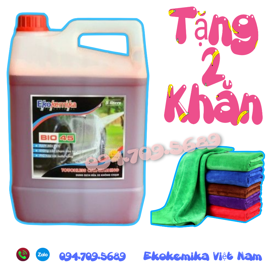DUNG DỊCH RỬA XE KHÔNG CHẠM EKOKEMIKA - BIO 45 5L
