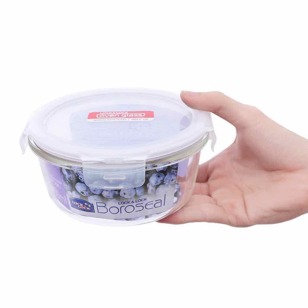 [HCM] hộp thủy tinh lock & lock tròn 380ml / tròn 650ml