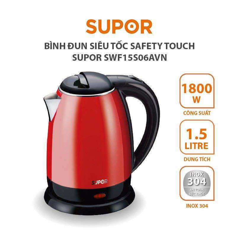 Ấm đun siêu tốc/ Bình đun siêu tốc Supor SWF15S06AVN - 1.5L
