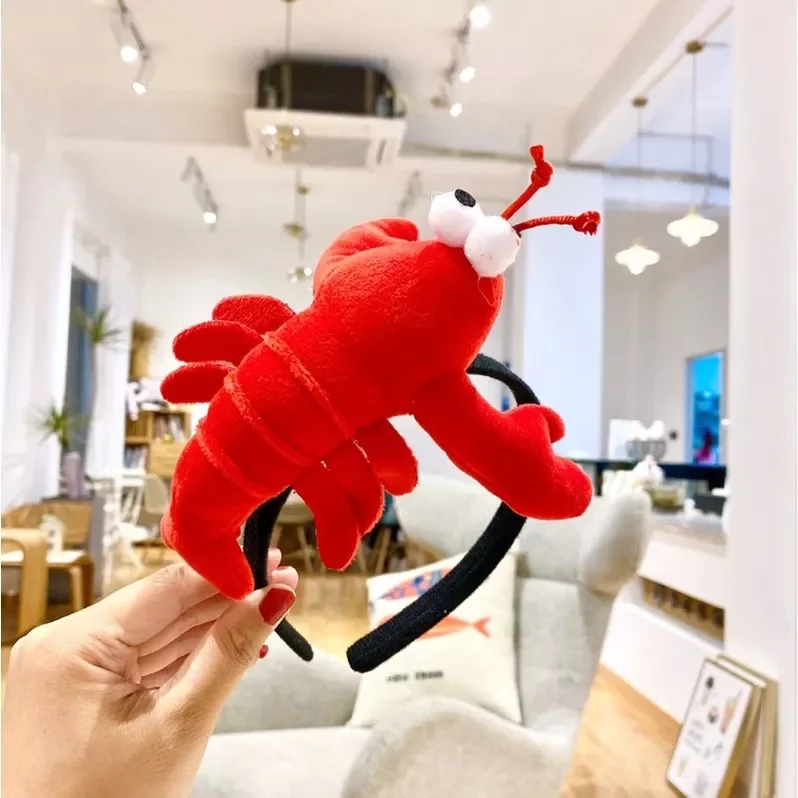 Bờm cài tóc, băng đô hình tôm hùm và cua đỏ.