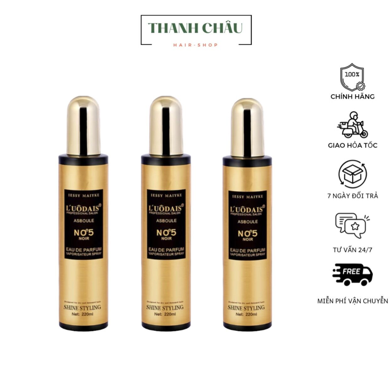Xịt dưỡng tóc luodais no5 hương nước hoa 250ml