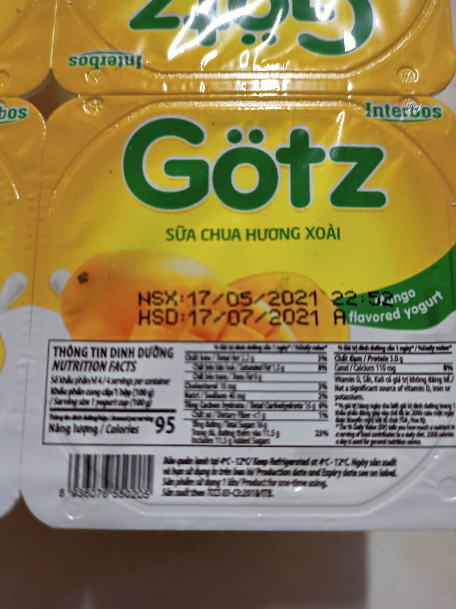 12h x55 g sữa chua xoài gozt
