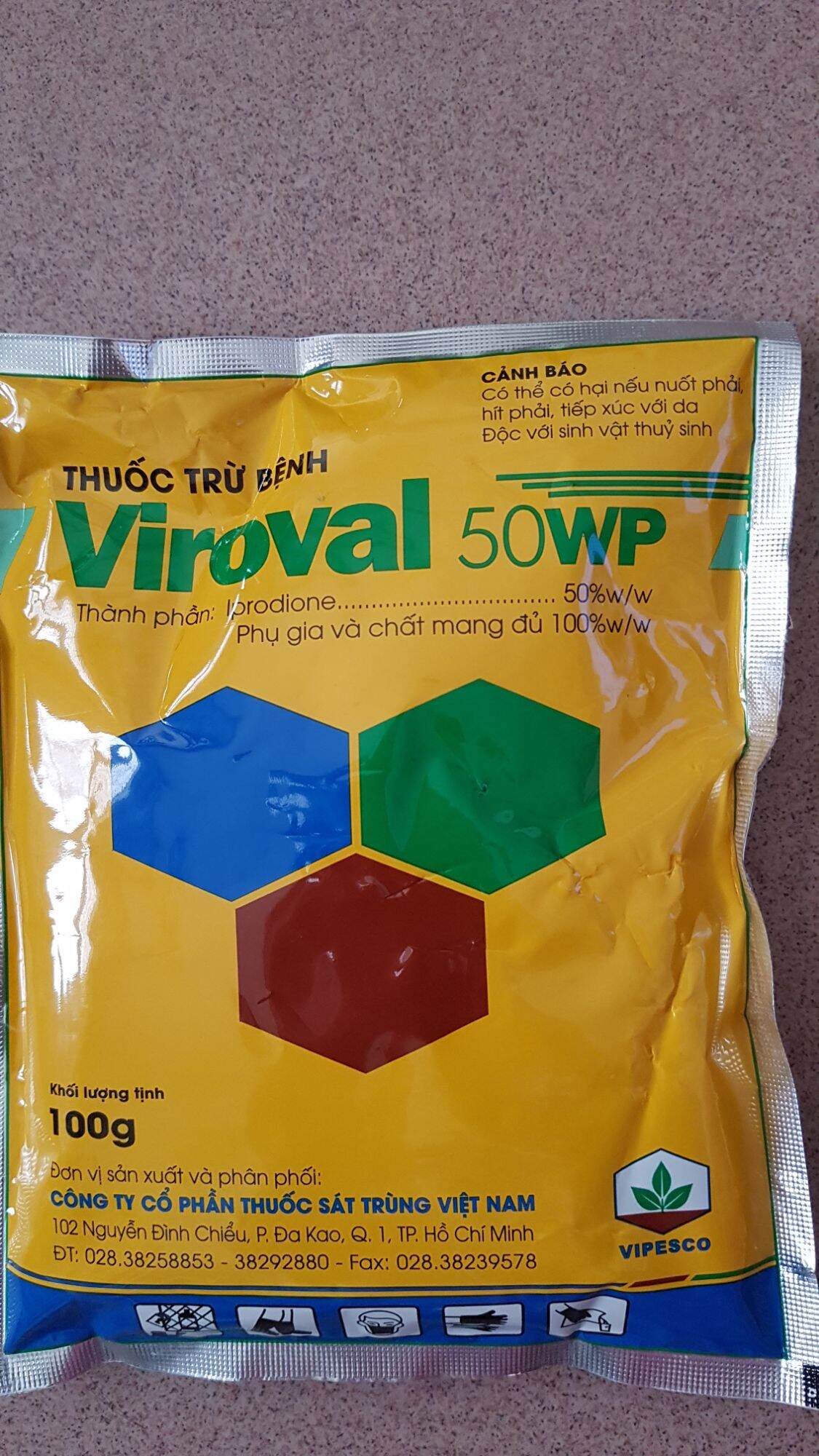 Thuốc trừ bệnh viroval 100gr