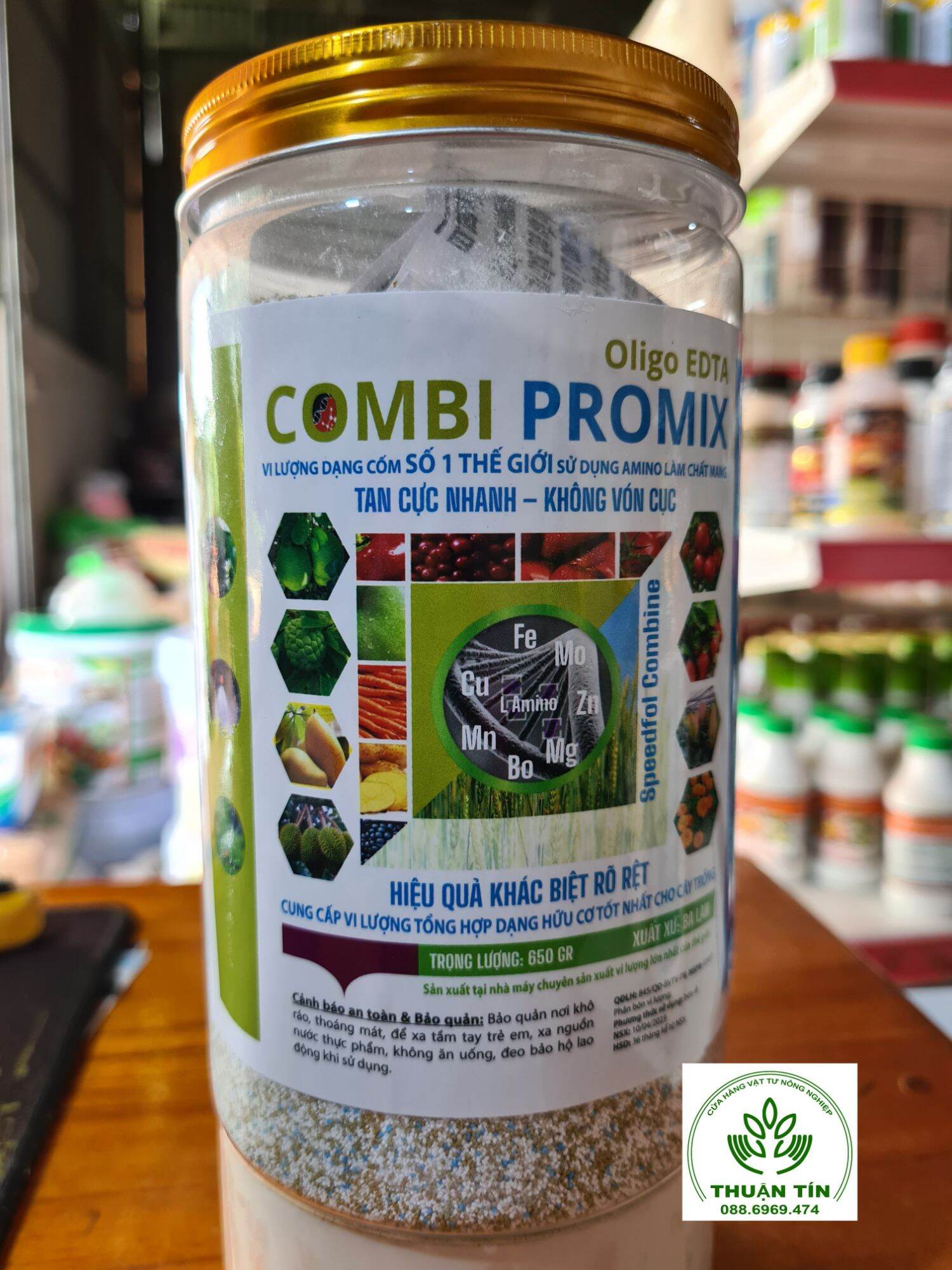 Phân bón combi promix vi lượng dạng cốm - 650gr