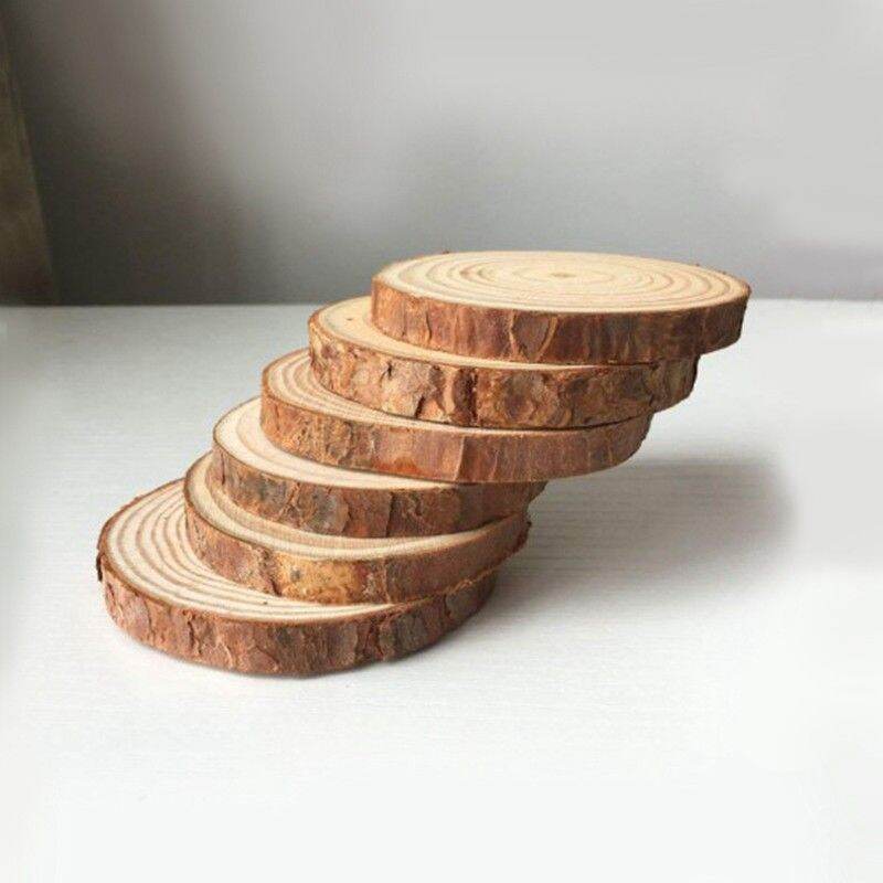 Miếng ( Khoanh) Gỗ Thông Vân Tròn Phụ Kiện Decor Chụp Ảnh