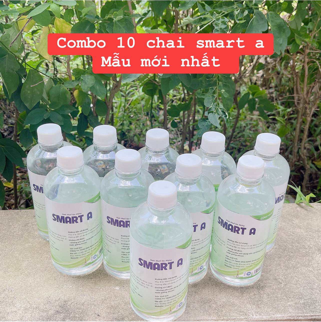 [ Combo 10 lọ ] [ Mẫu mới nhất) Dung dịch sát khuẩn Smart Anolyte (Nước A) khử khuẩn tay, bề mặt an toàn từ thiên nhiên