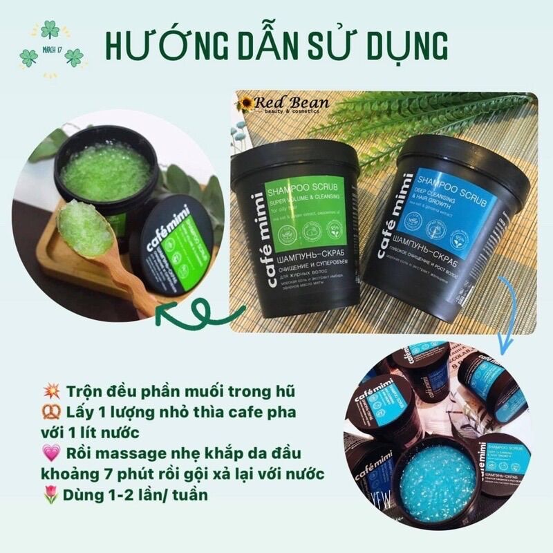 Tẩy da chết tóc cafe mini làm sạch nuôi dưỡng tóc