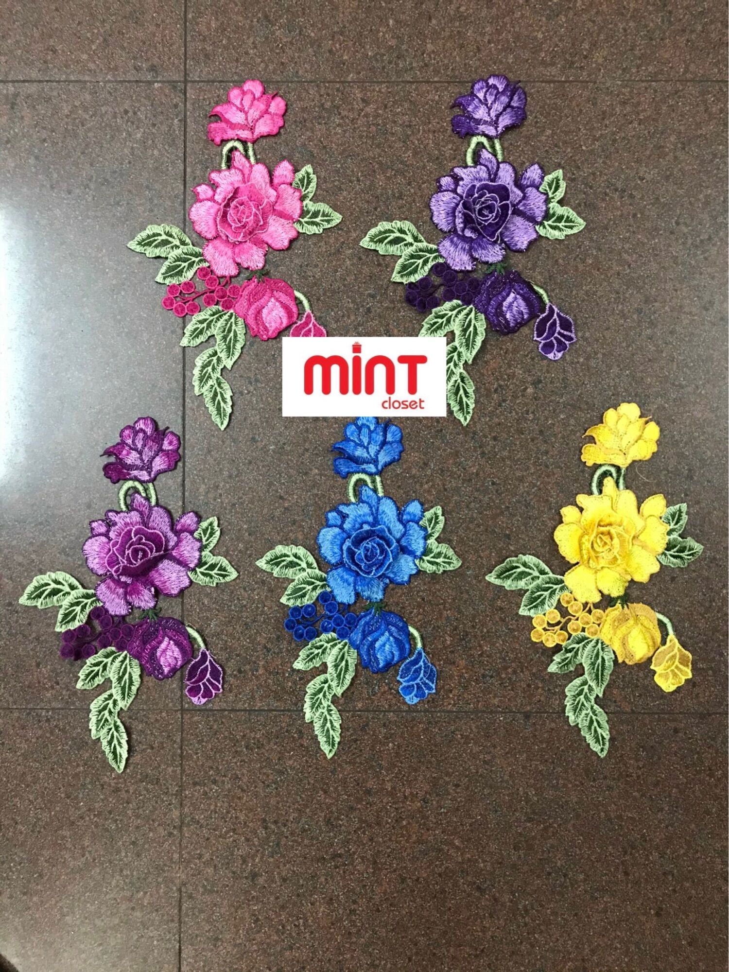 Bông chỉ đính kết áo dài, đầm, váy