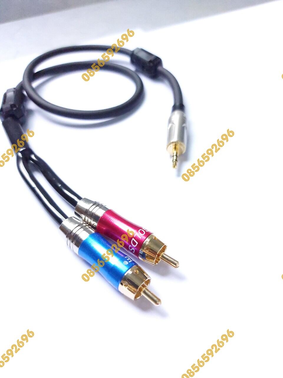 Dây tín hiệu jack 3.5mm ra 2 jack bông sen av, dài 1m