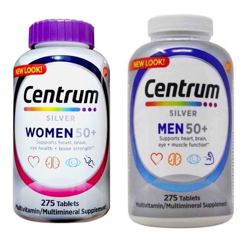 (Mẫu mới) Centrum Silver Women 50+ chai 275 viên