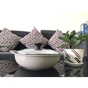 Chảo lẩu sâu 28cm đáy từ ecoramic