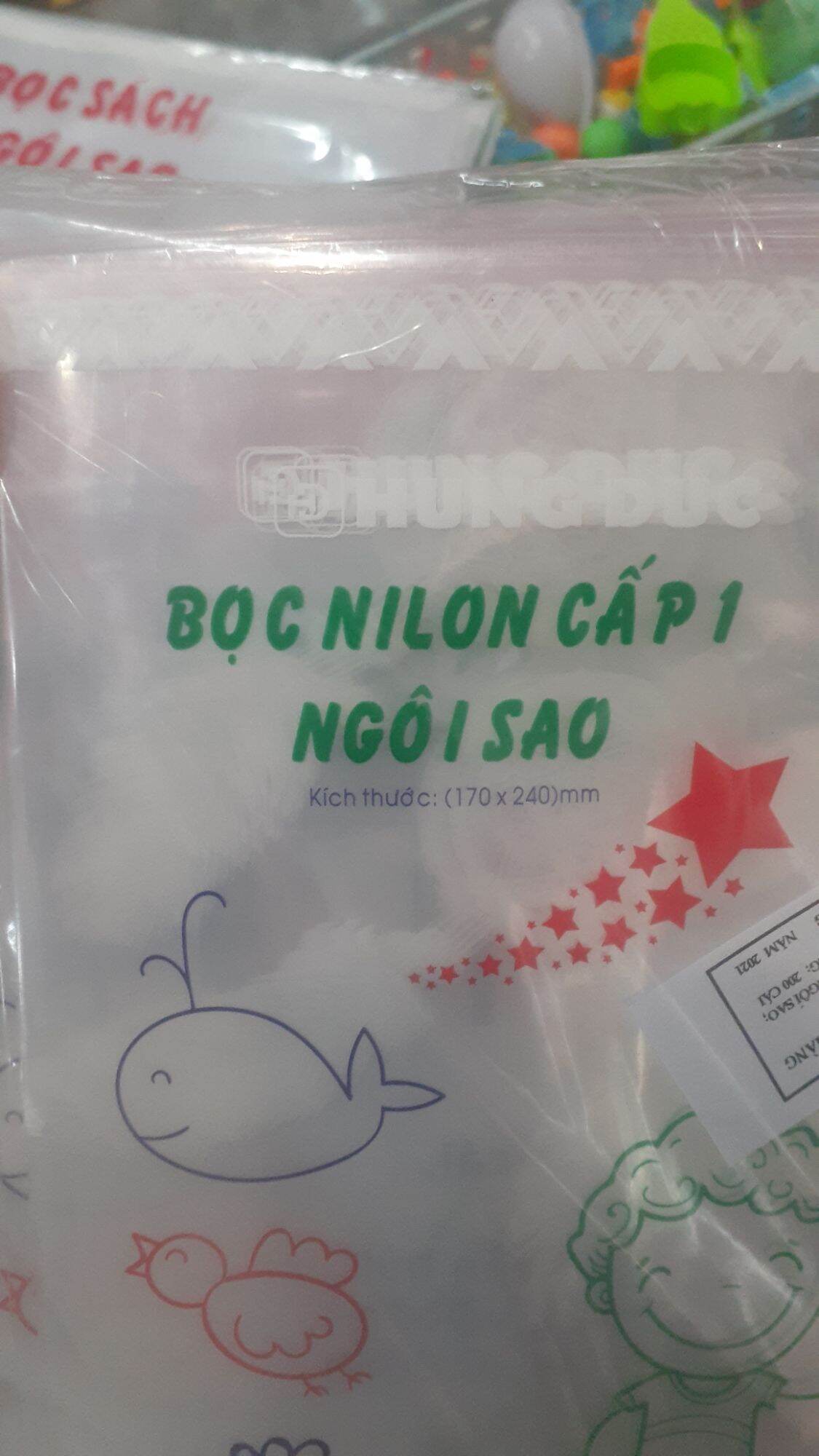 Bọc vở oly và sách giáo khoa cấp nilon Hùng Đức