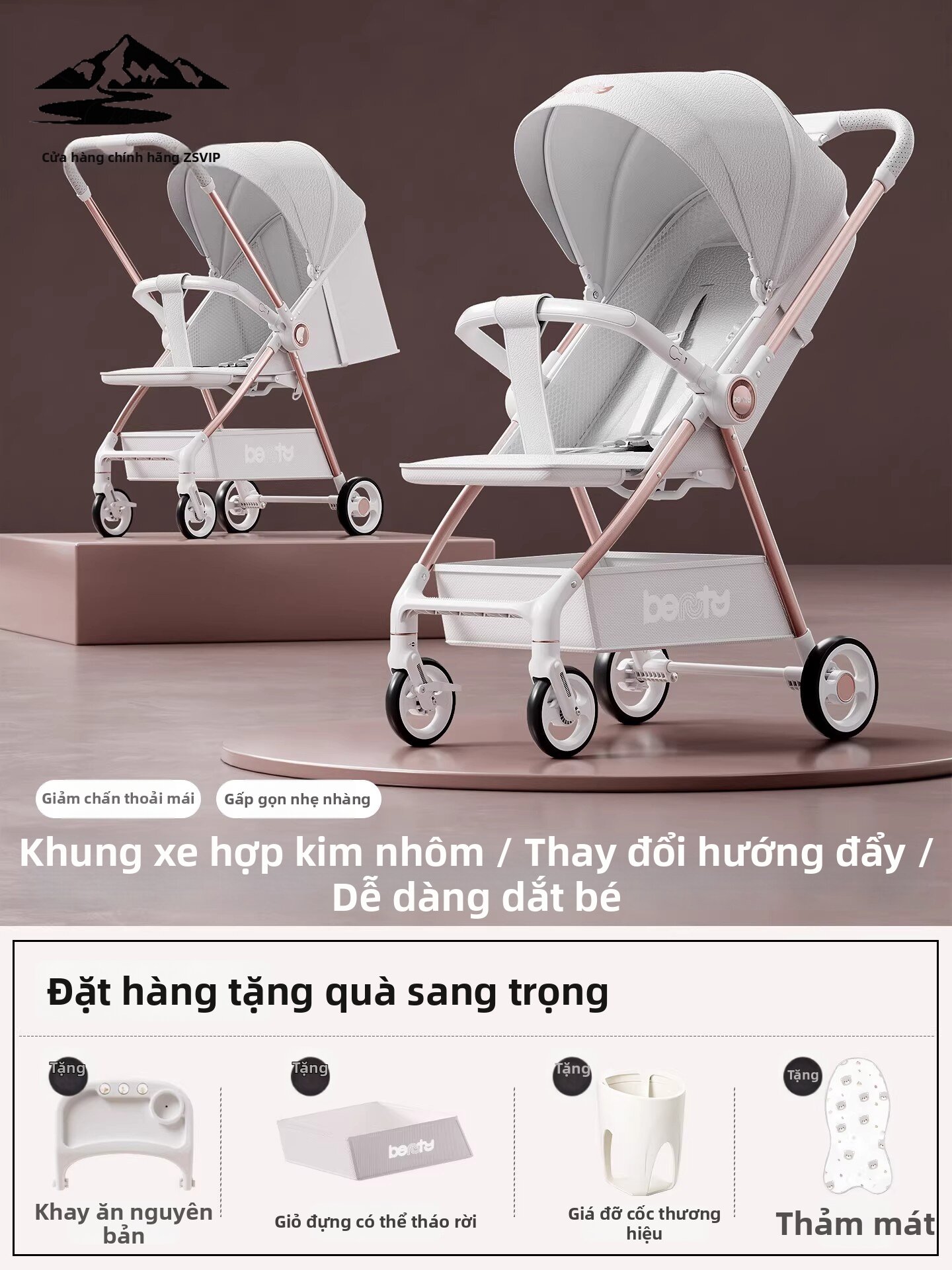 Landscape Reversible Portable Folding Baby Stroller