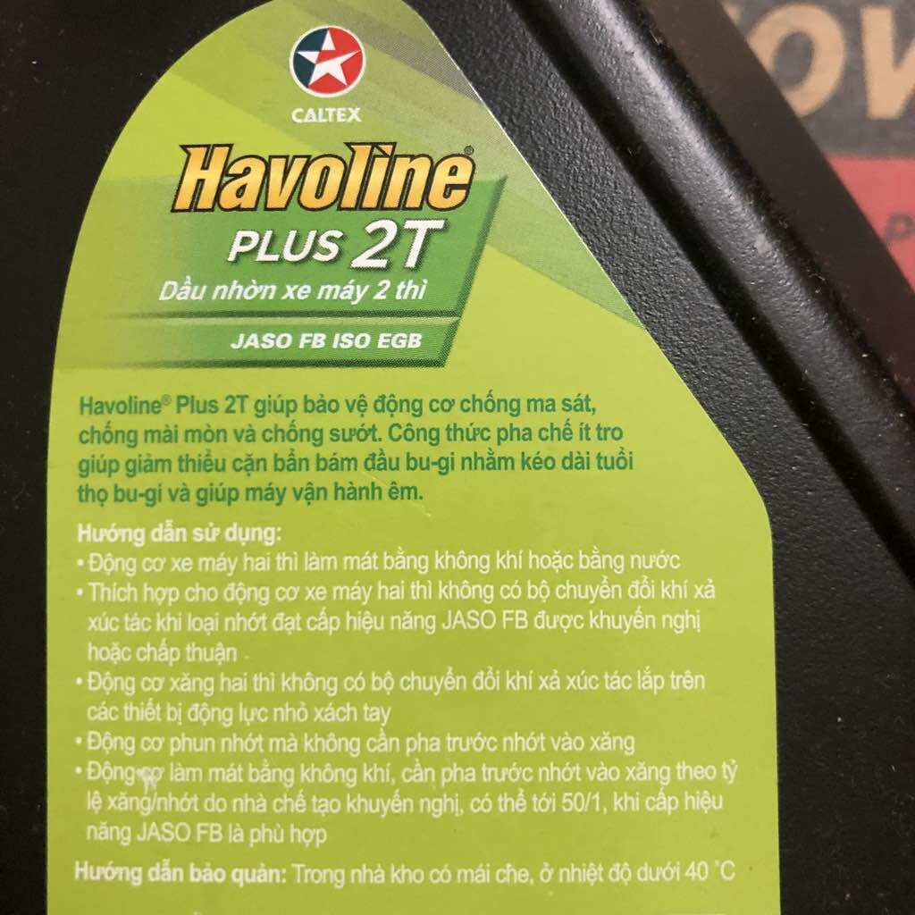 [ Chính Hãng ] Dầu ( nhớt ) 2 thì Havoline plus 2T caltex