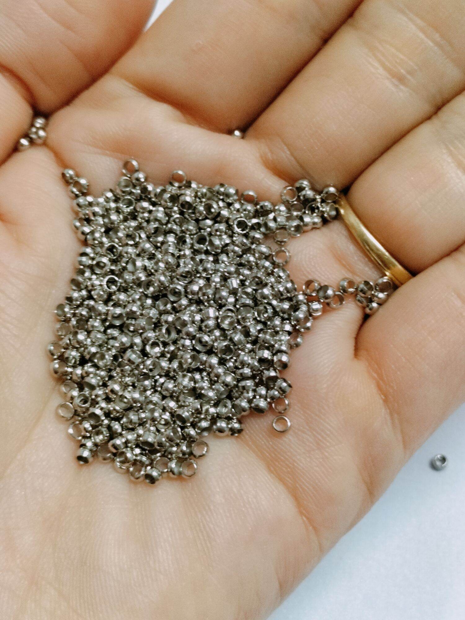 Hạt kẹp đầu che nút thắt làm vòng handmade