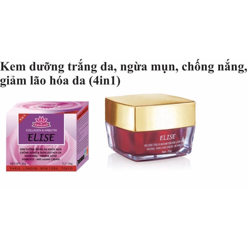 Kem elise mụn ,trắng da ,chống nắng, lão hóa da 20g