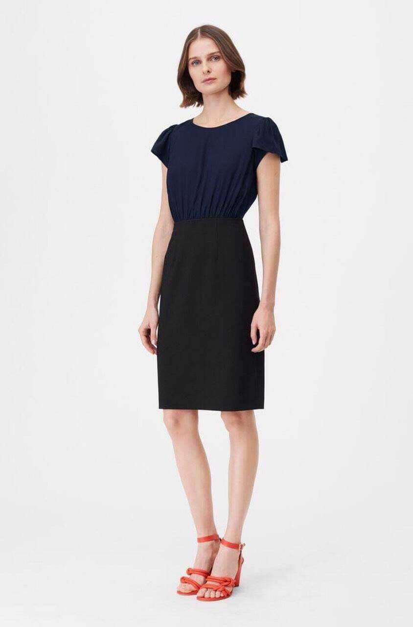 Đầm BCBG xuất xịn, phối màu, form công sở thanh lịch